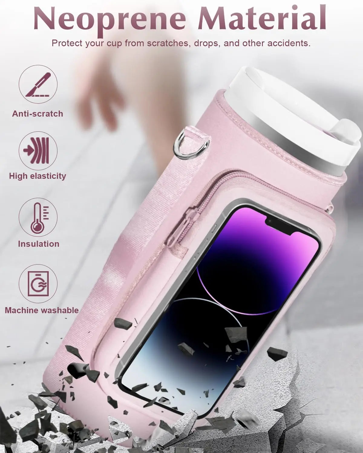 Stanley Quencher H2.0 & Adventure 40oz Holder with Clear Touchscreen