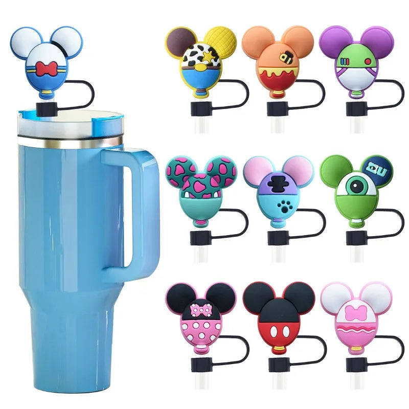 10Pc/Set Micky Silicone Straw Cap 10Mm