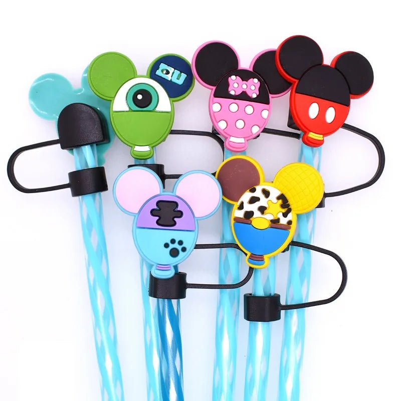 10Pc/Set Micky Silicone Straw Cap 10Mm