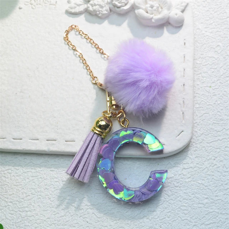 Fashion Sparkling Initials Letter Charm