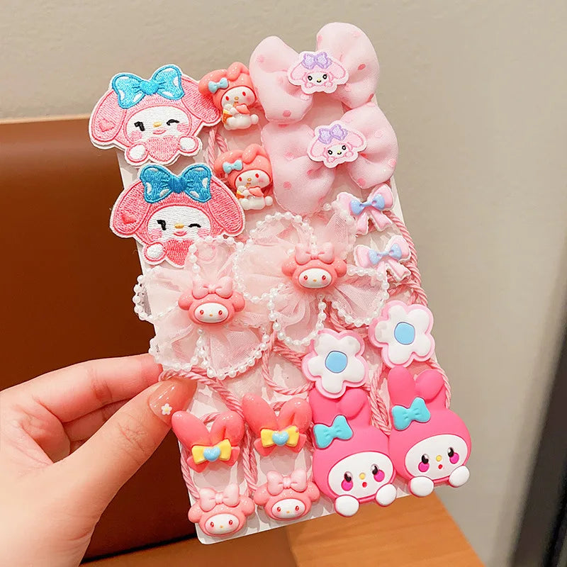 Sanrio Kawaii 18Pcs Hello Kitty Hair Ties for Kids
