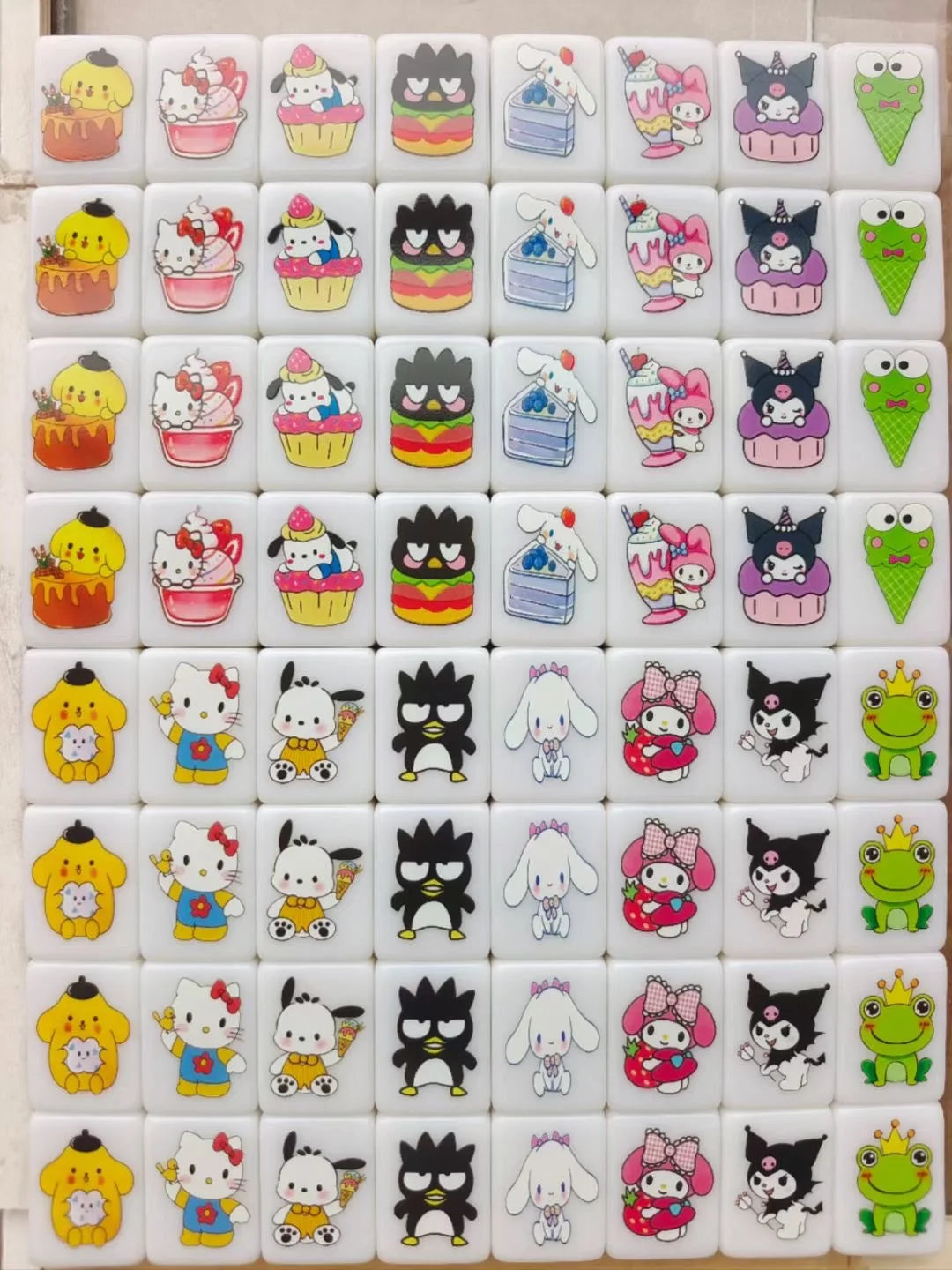 64 Blocks Tiktok Seaside Escape Mahjong Tile Game with Pattern of Flag Ball 1/2 Players Funny Parent Child Party Game Toy Gift 