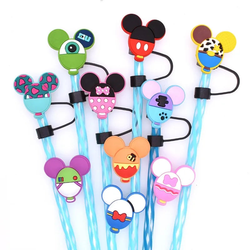 10Pc/Set Micky Silicone Straw Cap 10Mm
