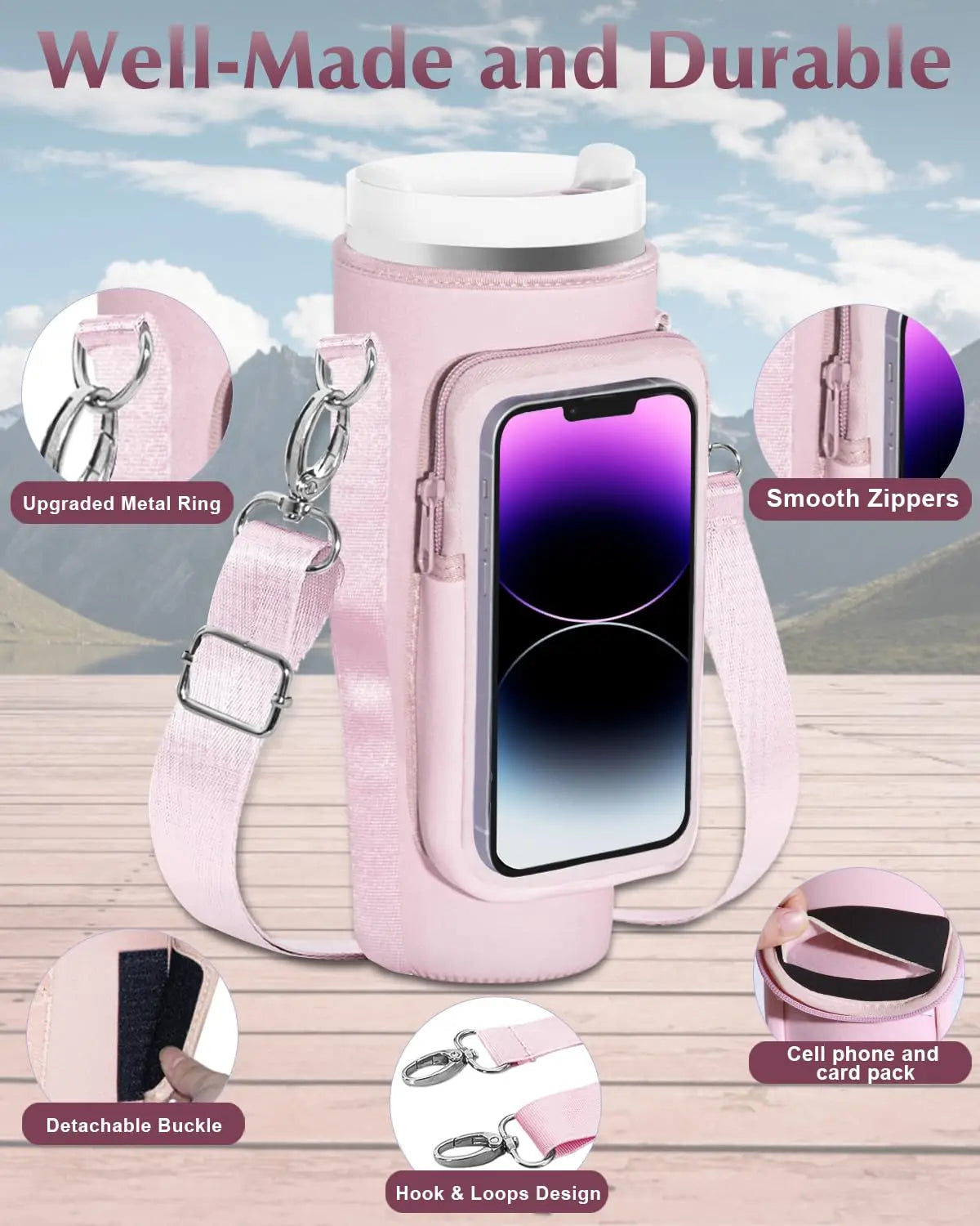 Stanley Quencher H2.0 & Adventure 40oz Holder with Clear Touchscreen