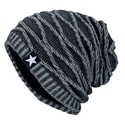 Winter Fleece Lined Warm Thermal Beanie Hat Ski Cap Knitted Cap Skullies Hat