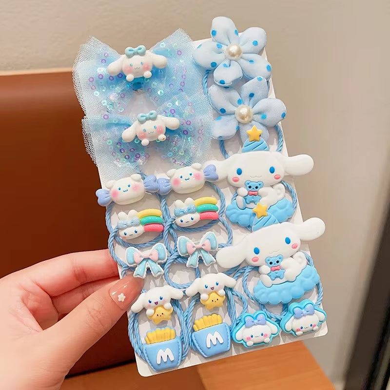 Sanrio Hello Kitty Elastic Hair Bands Cute Cartoon Kuromi Fashion Portable Hair Accessories Hair Rope Girl Holiday Gifts