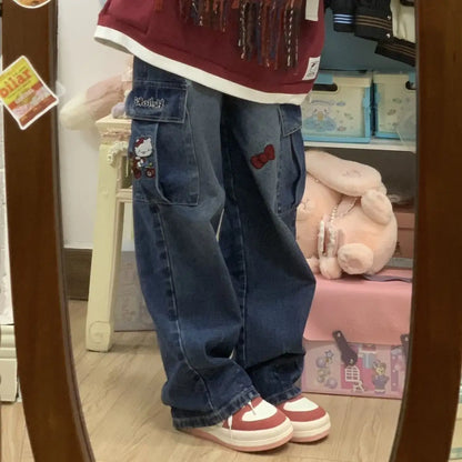 Anime Sanrio Hello Kitty Y2K Denim Jeans