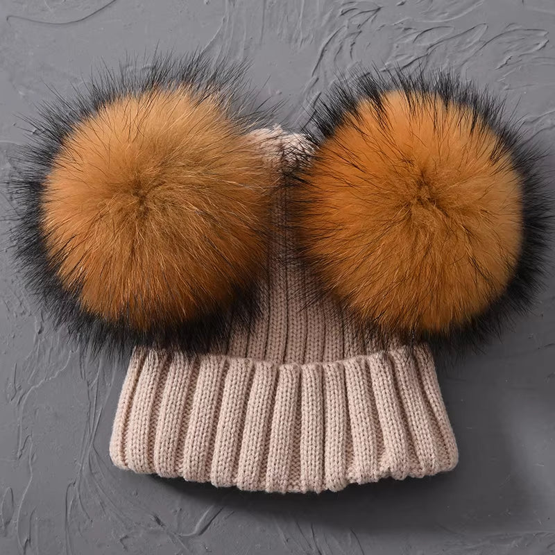 Women's Double Pom Pom Beanie