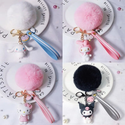 Sanrio Hello Kitty Doll Keychain Decoration Keyring Jewelry