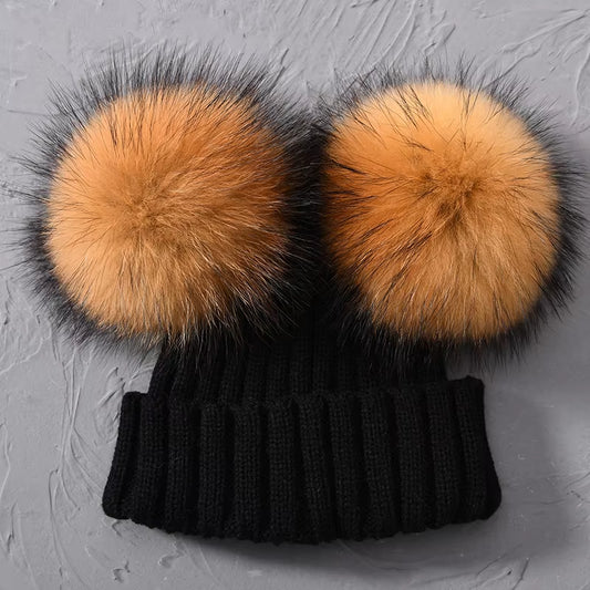 Women's Double Pom Pom Beanie