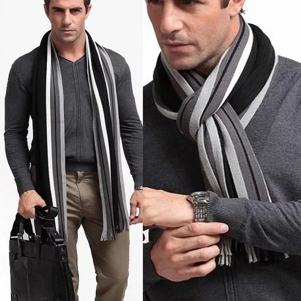 Classic Men's Faux Cashmere Scarf