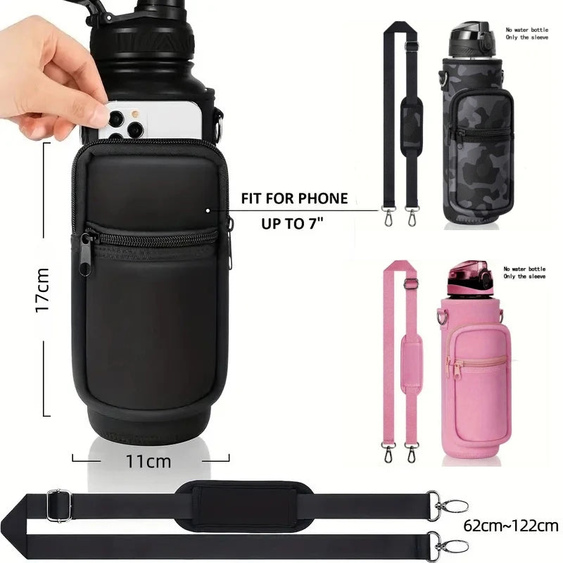 Carrier Bag with Pouch for Stanley Tumbler with Handle & Adjustable Shoulder Strap