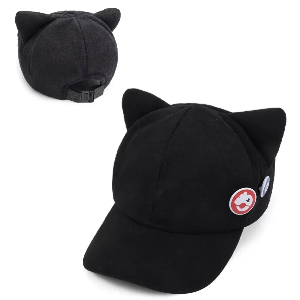 Cute Cap Anime Baseball Caps Japanese Shikinami Asuka Rangure Cat Ear EVA Hat Girls Cosplay Langley Soryu Accessories Party