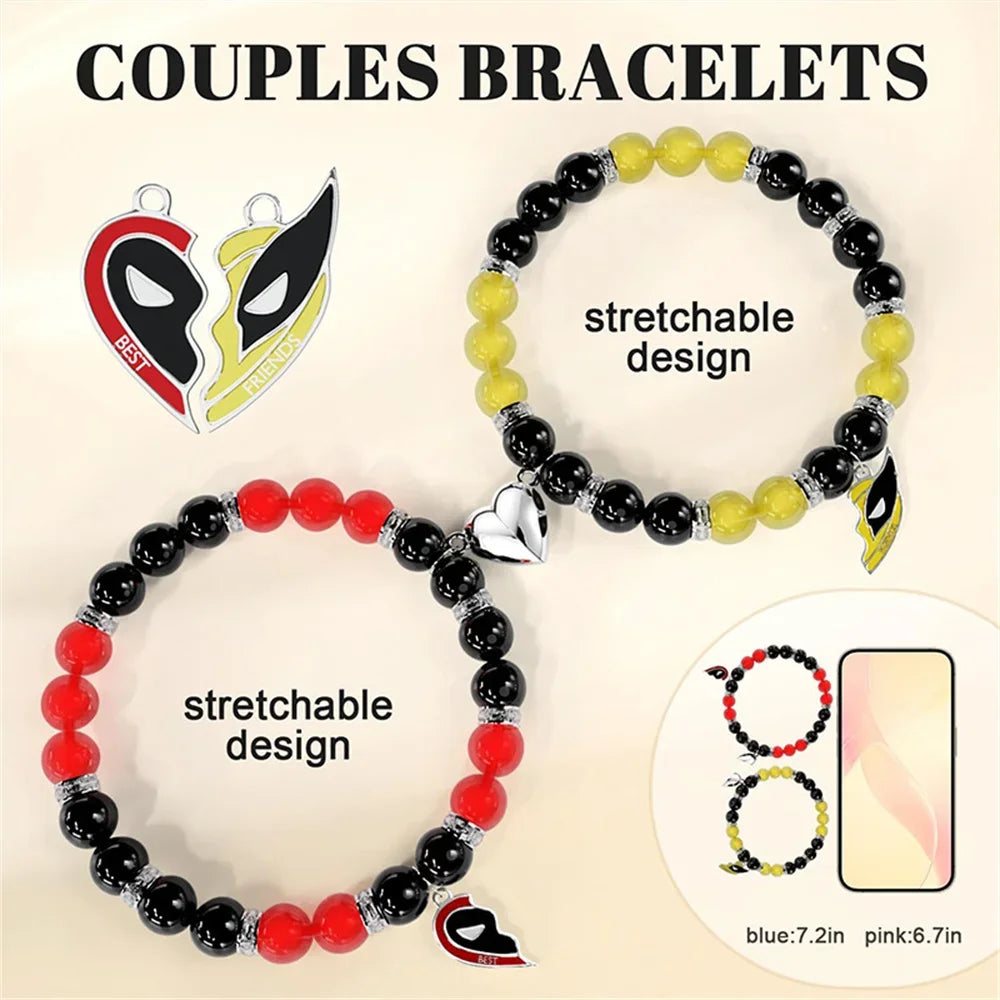 Deadpool/Wolverine Best Friends Keychain/Bracelet for Women/Men 