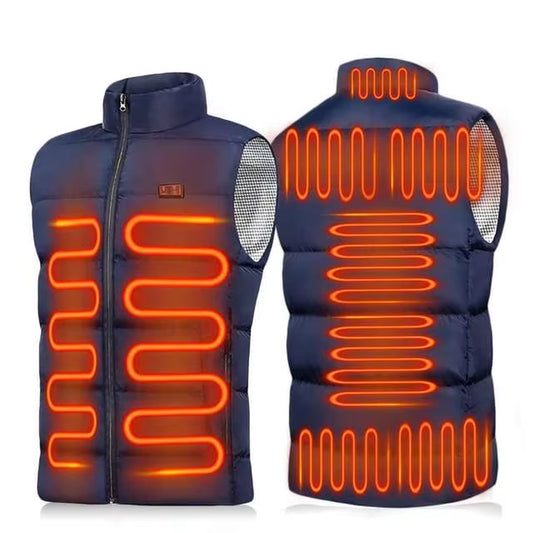 9 Heated Vest Zones Electric Heated Jackets Men Women Sportswear Heated Coat Graphene Heat Coat USB Heating Jacket for Camping