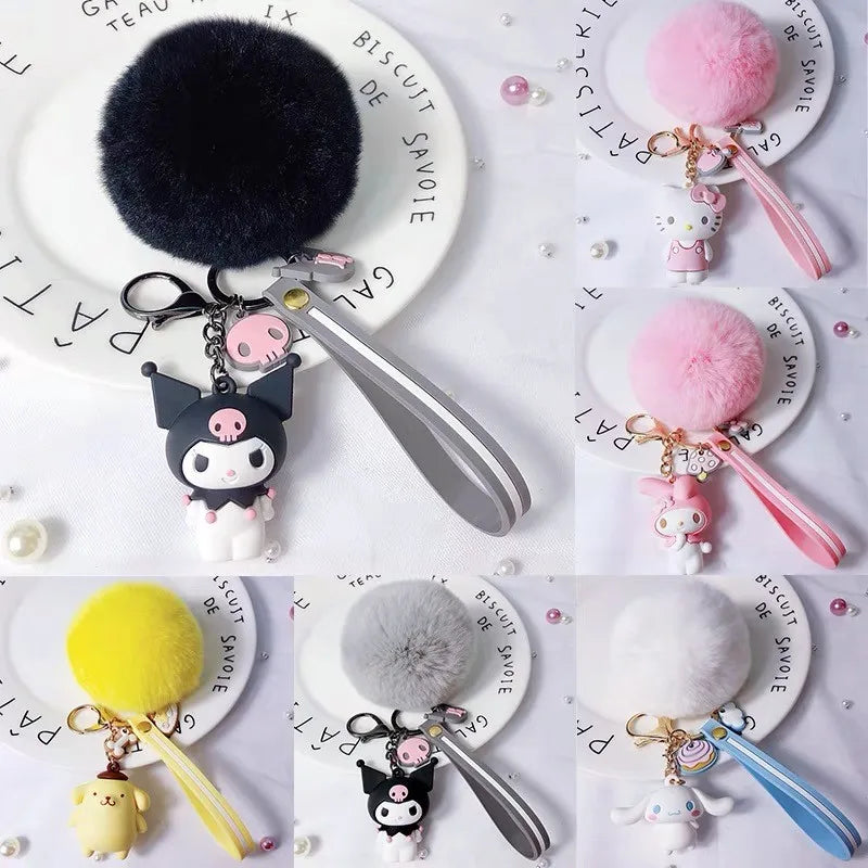 Sanrio Hello Kitty Doll Keychain Decoration Keyring Jewelry