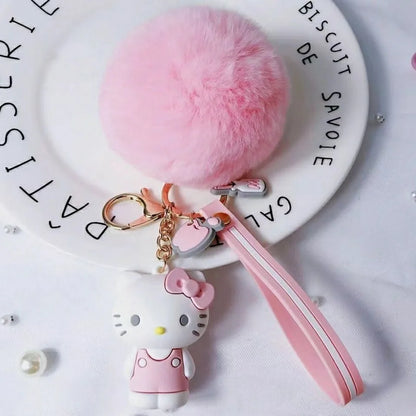 Sanrio Hello Kitty Doll Keychain Decoration Keyring Jewelry