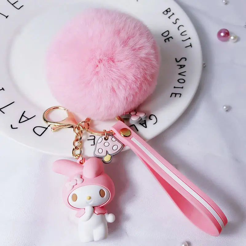 Sanrio Hello Kitty Doll Keychain Decoration Keyring Jewelry