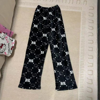 Halloween/Fall Hello Kitty Coral Fleece Pajama Pants