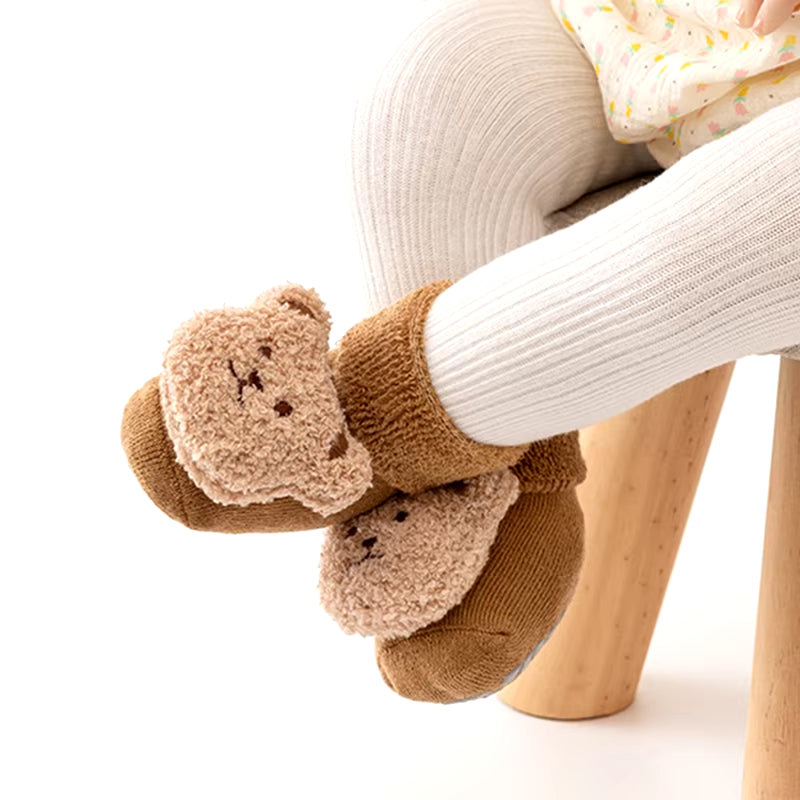 0-3Y Bear Baby Soft, Thick, Waterproof Non-Slip Socks Toddler