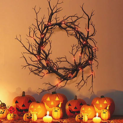 Halloween Dead Branch Garland Decoration Glowing Black Branch Garland Simulation Dead Branch Christmas Wreaths for Windows