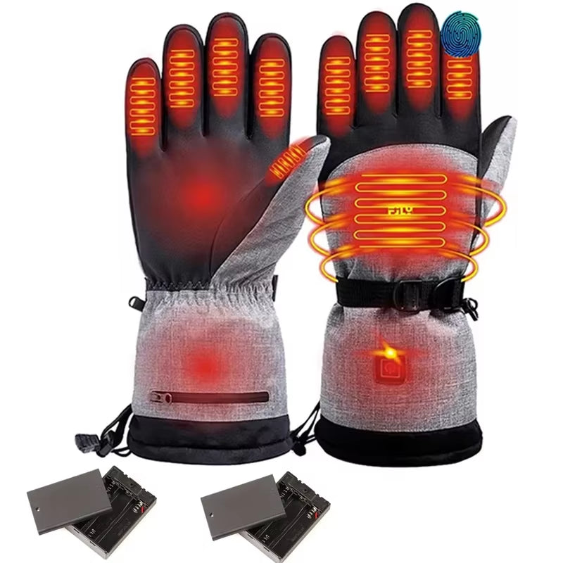 Men and Women's Heated Waterproof Gloves Anti-Slip