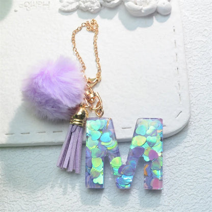 Fashion Sparkling Initials Letter Charm