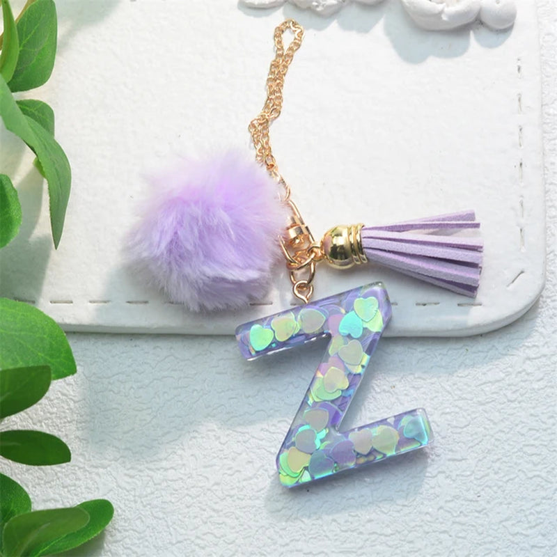 Fashion Sparkling Initials Letter Charm