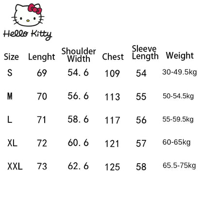 Sanrio Hello Kitty Hooded Sweatshirt Zipper Y2K Women Retro Casual Cardigan Girl Long Sleeve Jackets Autumn Coat Top Clothes