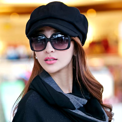 Newsboy Caps New Arrive Women Newsboy Gatsby Cap Octagonal Baker Peaked Beret Driving Hat Female Sunscreen Hats Painter Tour Cap