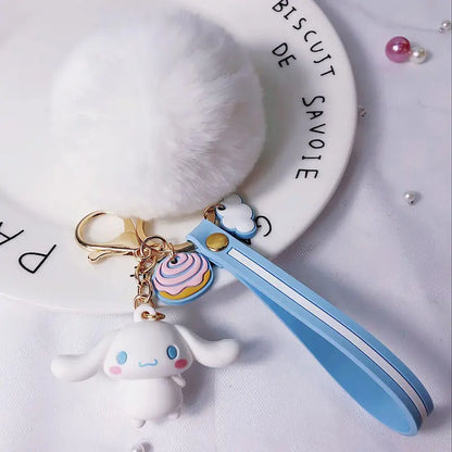 Sanrio Hello Kitty Doll Keychain Decoration Keyring Jewelry