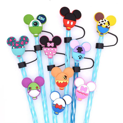 10Pc/Set Micky Silicone Straw Cap 10Mm 