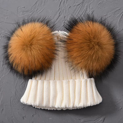 Women's Double Pom Pom Beanie