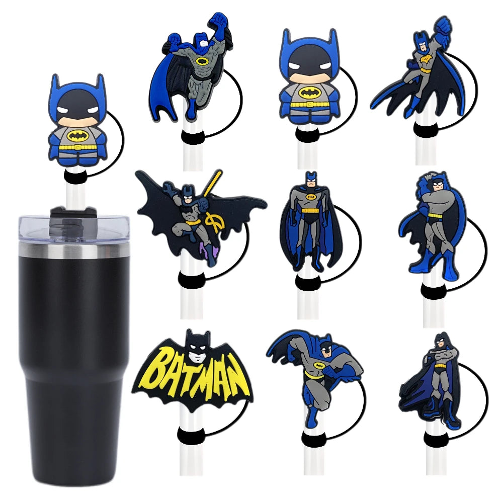 New! Batman Cartoon Straw Cover Cap 10MM Accessories