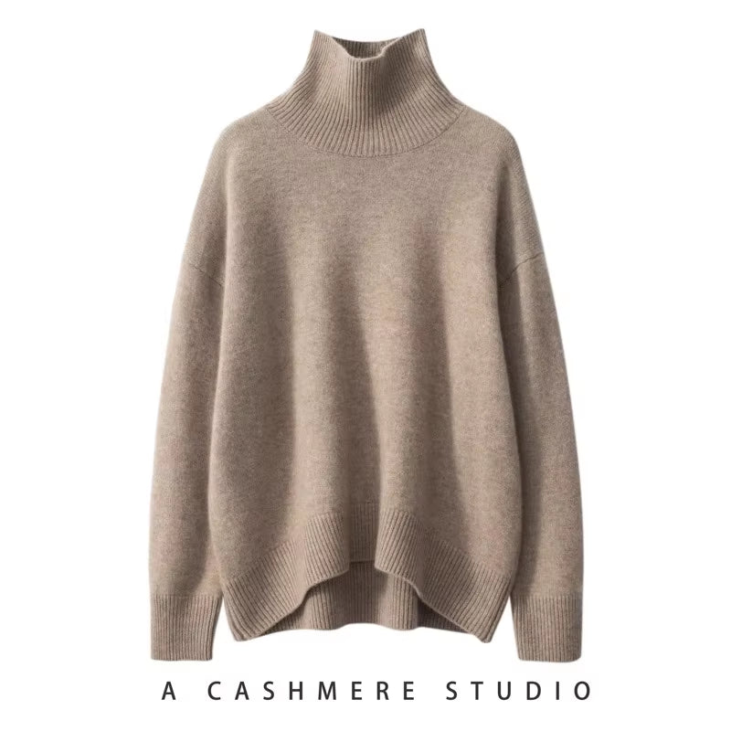 New Cashmere Sweater Pullover High Neck 