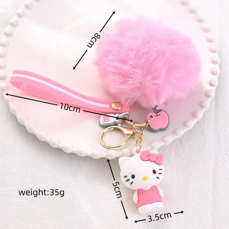 Sanrio Hello Kitty Doll Keychain Decoration Keyring Jewelry