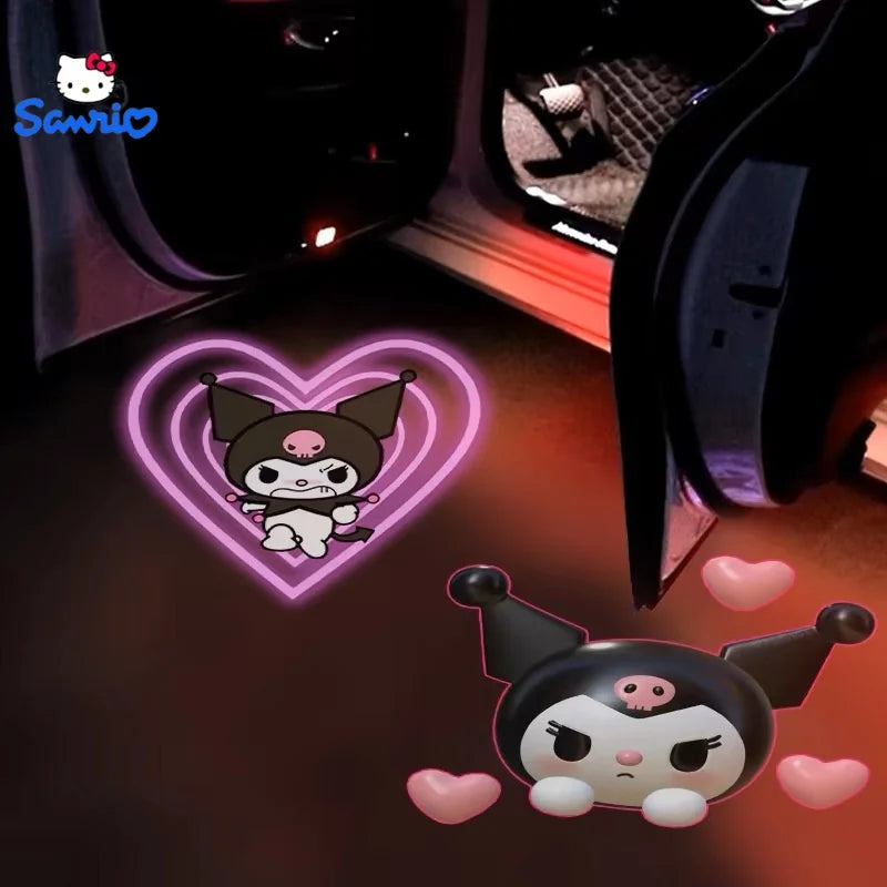 Kuromi Open Door Projection Cute Car Decoration