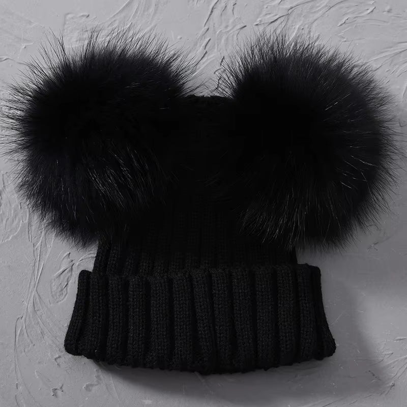 Women's Double Pom Pom Beanie