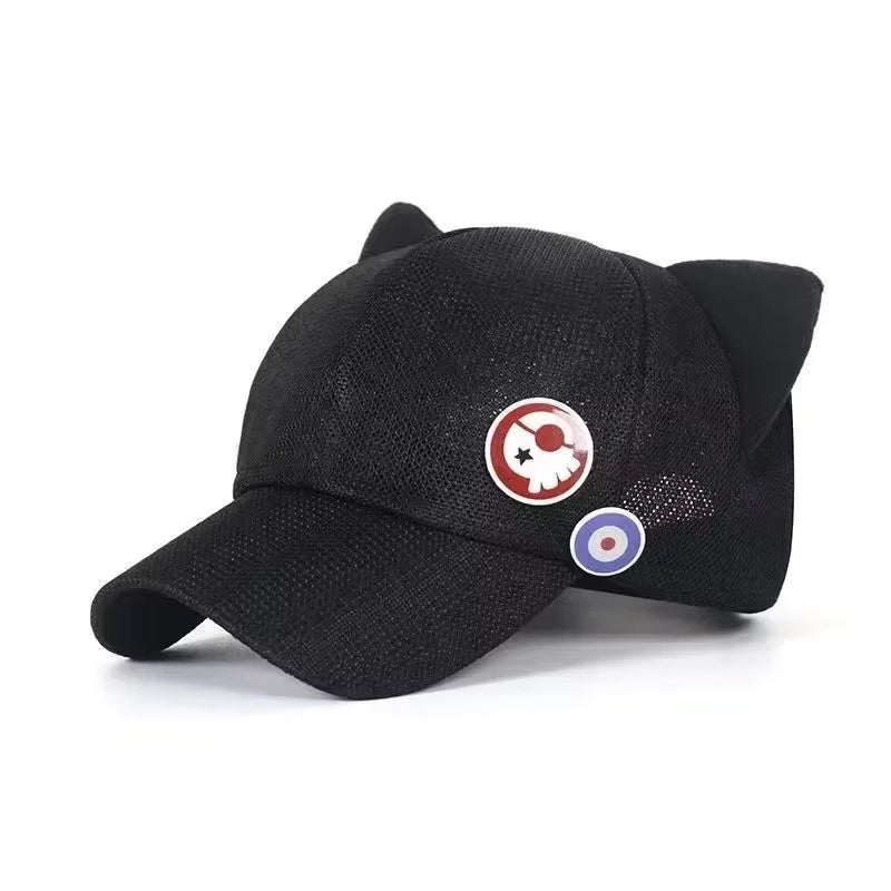 Cute Cap Anime Baseball Caps Japanese Shikinami Asuka Rangure Cat Ear EVA Hat Girls Cosplay Langley Soryu Accessories Party