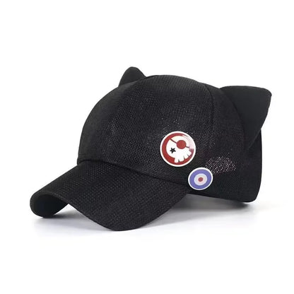 Cute Cap Anime Baseball Caps Japanese Shikinami Asuka Rangure Cat Ear EVA Hat Girls Cosplay Langley Soryu Accessories Party