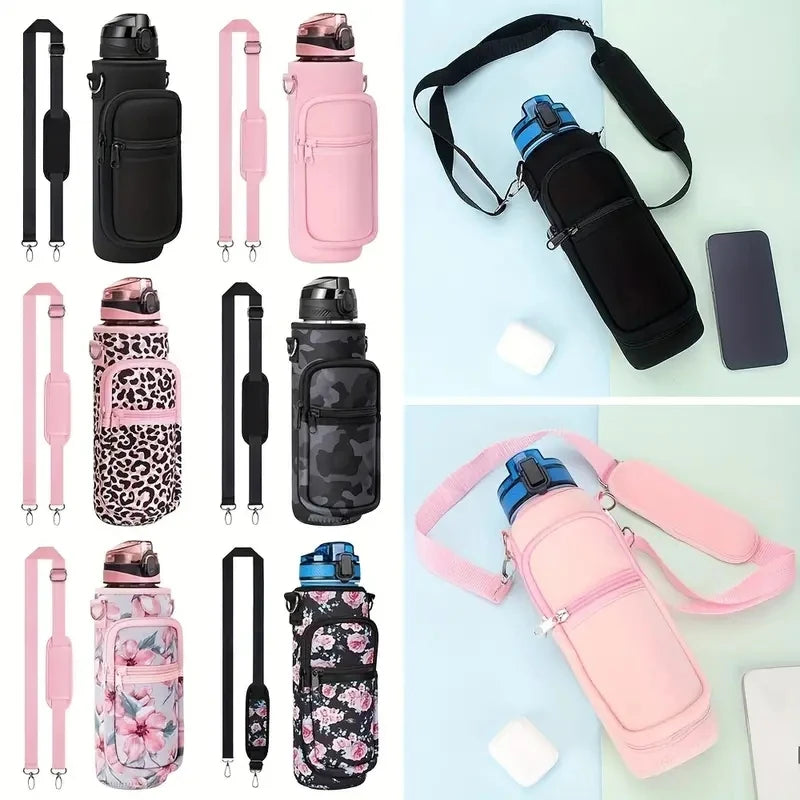 Carrier Bag with Pouch for Stanley Tumbler with Handle & Adjustable Shoulder Strap