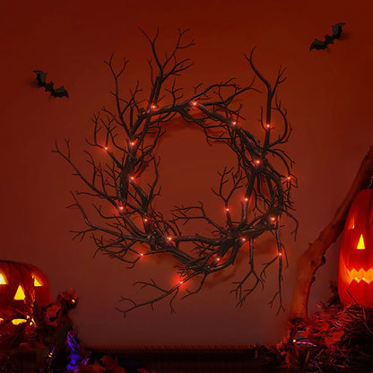 Halloween Dead Branch Garland Decoration Glowing Black Branch Garland Simulation Dead Branch Christmas Wreaths for Windows