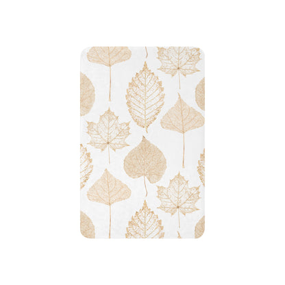 Beautiful Gold Leaves Sherpa blanket