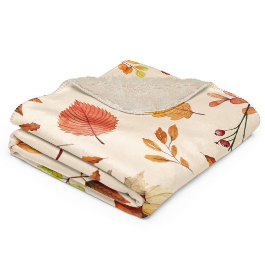 Lovely Fall Design Sherpa blanket