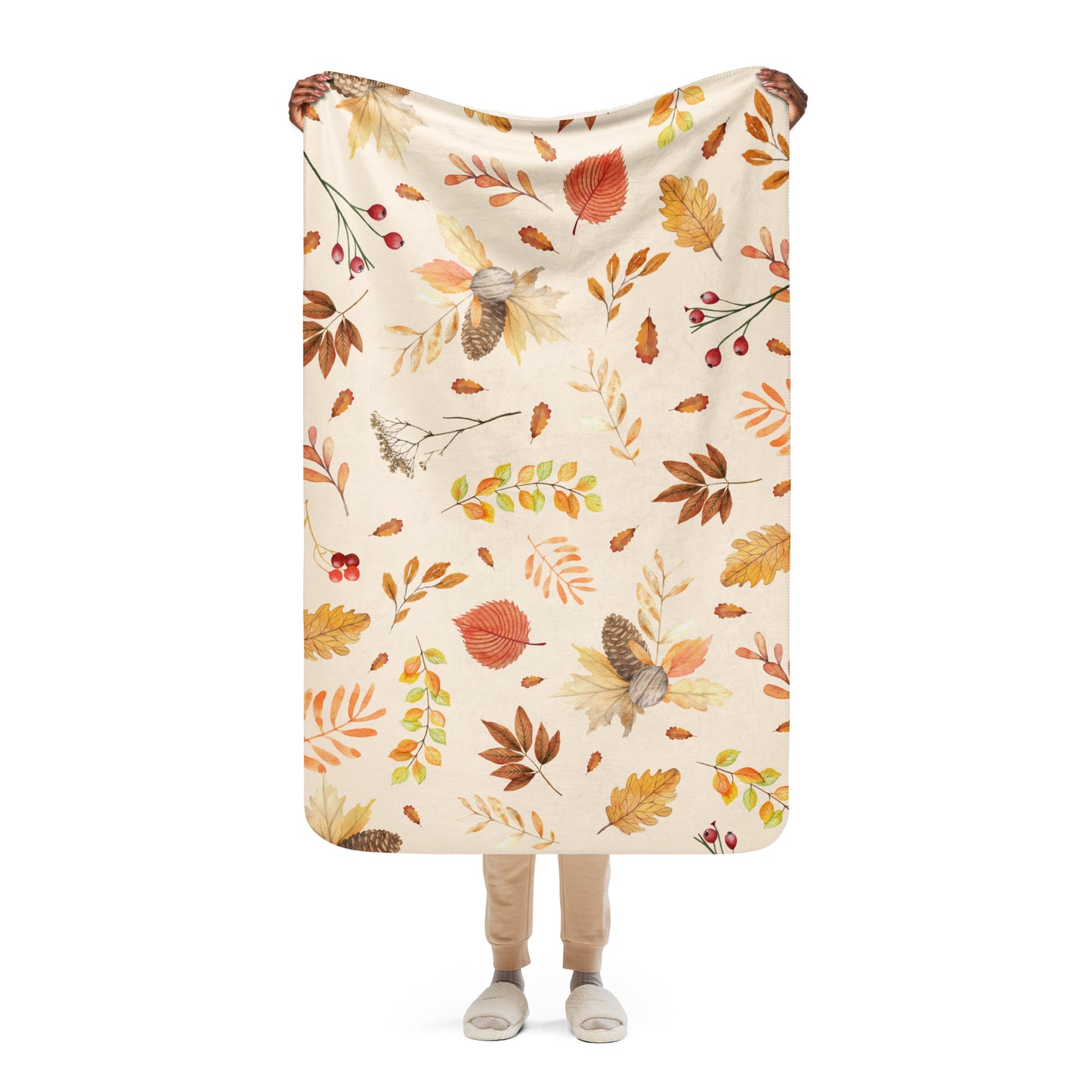 Lovely Fall Design Sherpa blanket