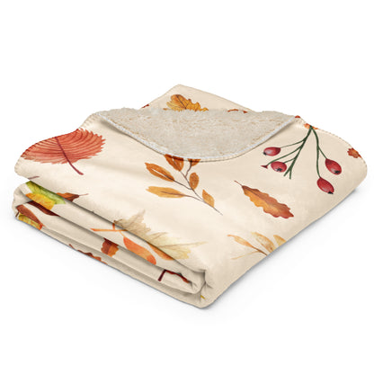 Lovely Fall Design Sherpa blanket